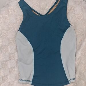 Lululemon Athletica Blue and Gray Tank Top